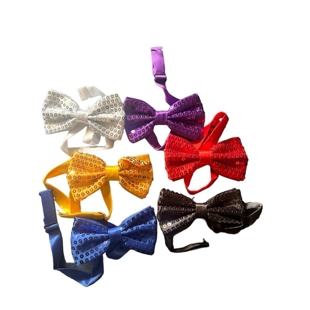Sequin Adjustable Bow Set. NWOT
